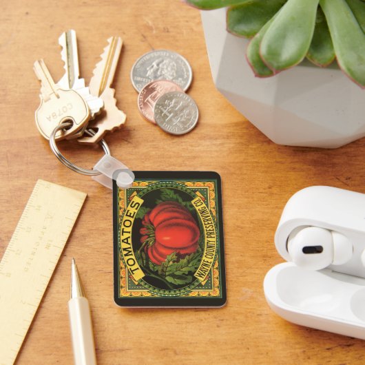  fruitkratelkunst, Wayne Co Tomaten Sleutelhanger (Bureau)