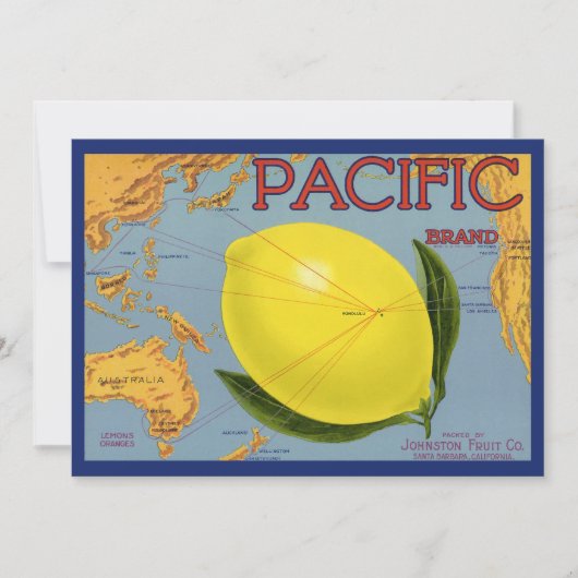  fruitkratenlabel Art Pacific Lemon Citrus (Voorkant)