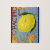  fruitkratenlabel Art Pacific Lemon Citrus Legpuzzel (Verticaal)