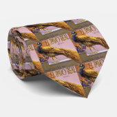 fruitkrattenlabel Art El Pavo Peacock Bird Stropdas (Opgerold)