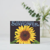 fruitkrattenlabel Art Orangedale Sunflower Briefkaart (Staand voorkant)