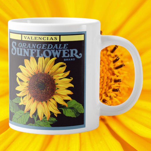 fruitkrattenlabel Art Orangedale Sunflower Extra Grote Mok