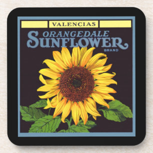 fruitkrattenlabel Art Orangedale Sunflower Onderzetter