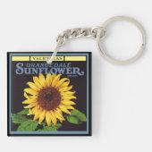 fruitkrattenlabel Art Orangedale Sunflower Sleutelhanger (Achterkant)