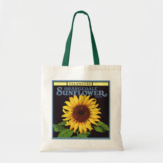 fruitkrattenlabel Art Orangedale Sunflower Tote Bag (Voorkant)