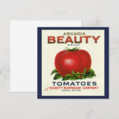  fruitkrattenlabel Art, tomaten, uitnodiging (Voorkant / Achterkant)