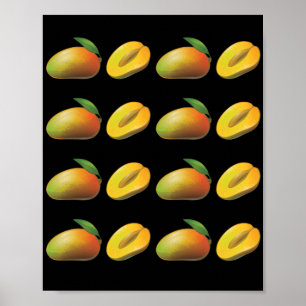 Fruitliefhebber Mango Patroon Fruitarian Bes Poster