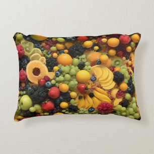 Fruitliefhebbers verrukken kleurrijke fruitschotel accent kussen