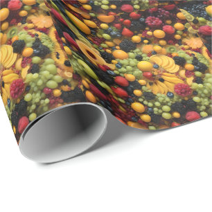 Fruitliefhebbers verrukken kleurrijke schotel, cadeaupapier