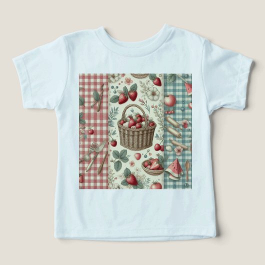 Fruitmand geruite pret (Design voorkant)