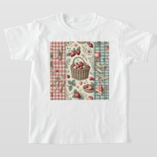 Fruitmand geruite pret t-shirt