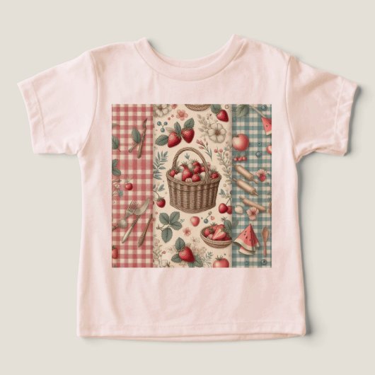 Fruitmand Gingham Plezier (Design voorkant)