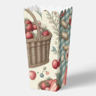 Fruitmand Gingham Plezier Bedankdoosjes