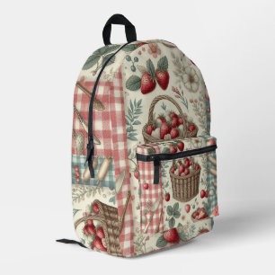 Fruitmand Gingham Plezier Bedrukte Rugzak