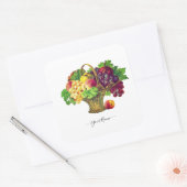  fruitmandje - op maat gemaakt vierkante sticker (Envelop)