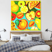 Fruitpatroon. Bestel nu Canvas Afdruk (Insitu (Slaapkamer))