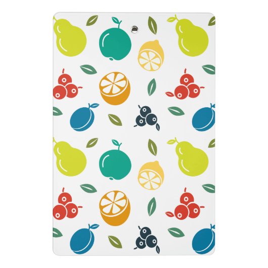 Fruitpatroon, Plum, Sinaasappel, Citroen, Pear, Ap Mini Klembord (Achterkant)