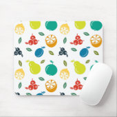 Fruitpatroon, Plum, Sinaasappel, Citroen, Pear, Ap Muismat (Met muis)