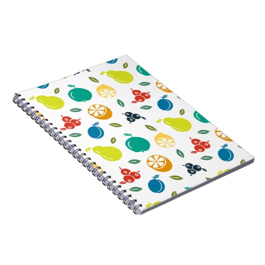Fruitpatroon, Plum, Sinaasappel, Citroen, Pear, Ap Notitieboek (Rechterzijde)
