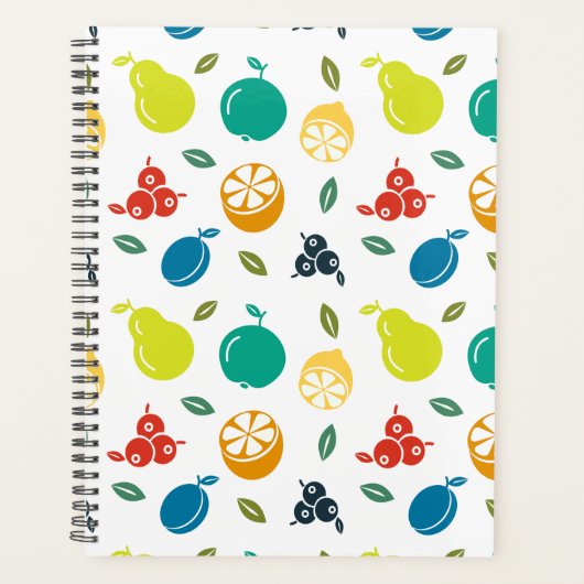 Fruitpatroon, Plum, Sinaasappel, Citroen, Pear, Ap Planner (Voorkant)