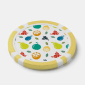 Fruitpatroon, Plum, Sinaasappel, Citroen, Pear, Ap Poker Chips (Enkel)