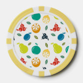 Fruitpatroon, Plum, Sinaasappel, Citroen, Pear, Ap Poker Chips (Voorkant)