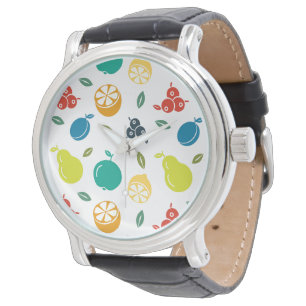 Fruitpatroon, Pruim, Sinaasappel, Citroen, Peer, A Horloge