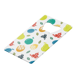Fruitpatroon, Pruim, Sinaasappel, Citroen, Peer, A Kredietkaart Flessenopener