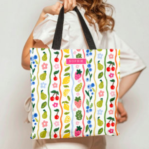 Fruitpatroon Voedsel Zomer Elegant Stijlvol Draagtas