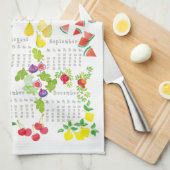 Fruits and Veggies - Calendar 2021 Theedoek (Quarter Fold)