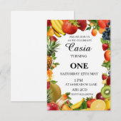 Fruits Birthday Invitation Personalized Card (Devant / Derrière)