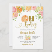 Fruits d'agrumes été Oh Baby shower Invitation (Devant)