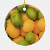 Fruits dans un marché provençal ornement de Noël (Dos)