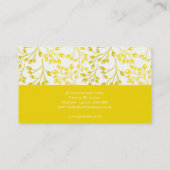 Fruits d'automne jaunes mignons Carte de visite (Dos)