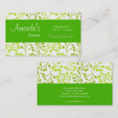 Fruits d'automne vert doux Carte de visite (Devant / Derrière)