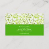 Fruits d'automne vert doux Carte de visite (Dos)