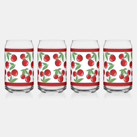 Fruits de cerises rouges partout sur Motif (Droite)