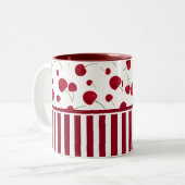 Fruits de cerisier motif Café Mug (Devant gauche)