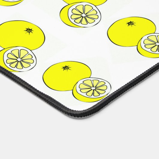 Fruits de citron motif sur blanc (Coin)
