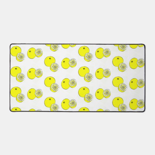 Fruits de citron motif sur blanc (Recto)