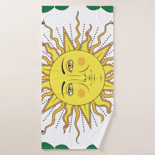 Fruits de citron tropicaux, Face Soleil. (Serviette de bain)