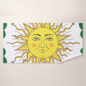 Fruits de citron tropicaux, Face Soleil. (Serviette de bain)