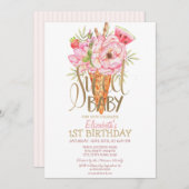 Fruits de crème glacée cool triés Invitation d'ann (Devant / Derrière)