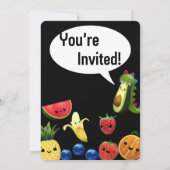 Fruits de danse thème première carte d'anniversair (Dos)