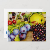 Fruits de la carte postale d'art fruité de Hérisso (Devant / Derrière)