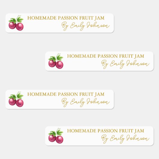 Fruits de la Passion maison confiture Étiquette mi (Groupe)