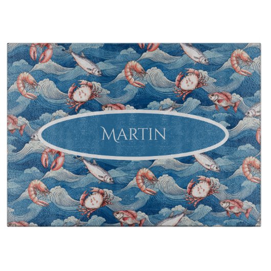 Fruits de Mer gepersonaliseerd Snijplank (Voorkant)