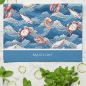 Fruits de Mer gepersonaliseerd Theedoek (Gevouwen)