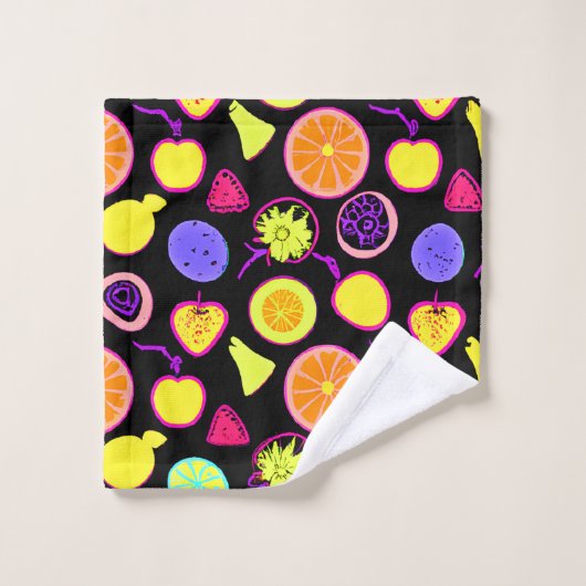 Fruits de Neon Vibrants (Gant de toilette)