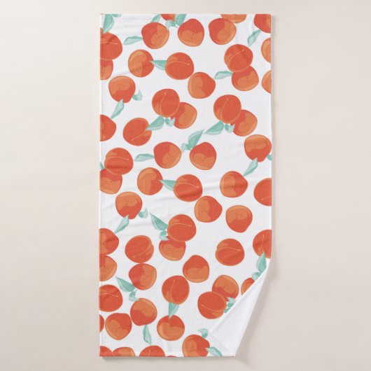 Fruits de pêche, motif d'été. (Serviette de bain)